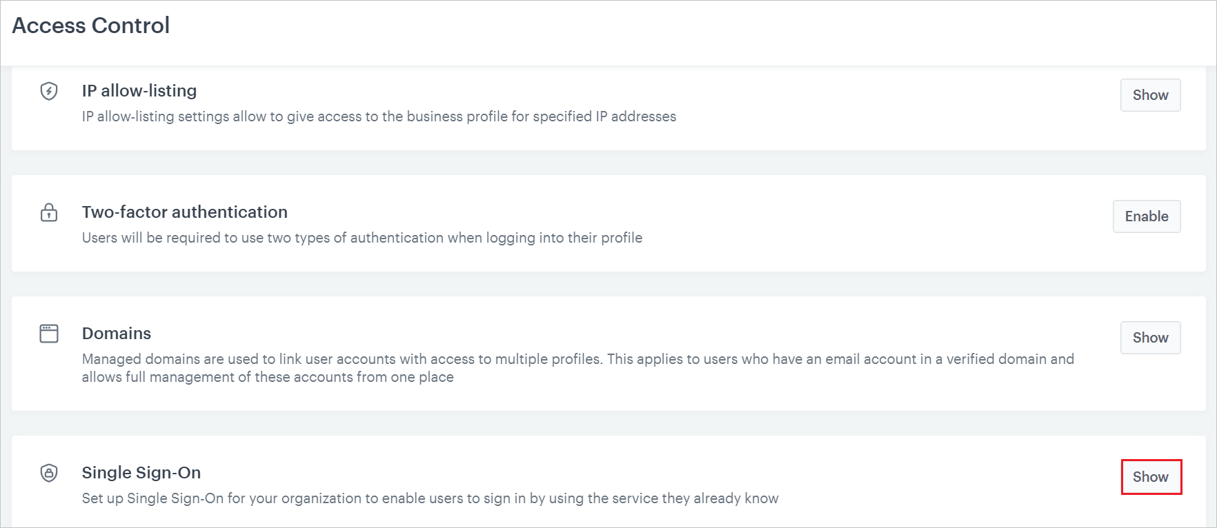 Synerise 访问控制