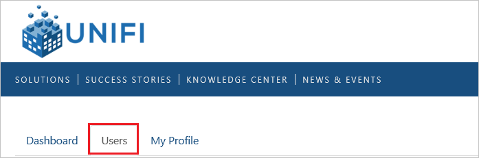 屏幕截图显示从 UNIFI 站点中选择的用户。