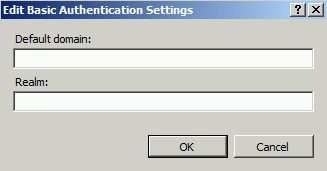 “编辑基本身份验证设置”窗口的屏幕截图。