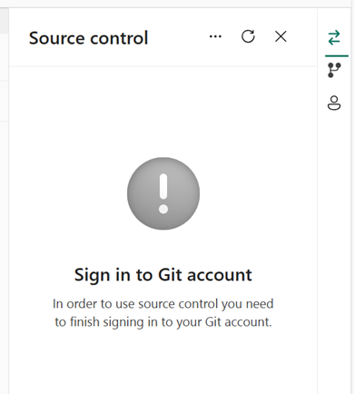 错误消息的屏幕截图，提示你登录到 Git 帐户。