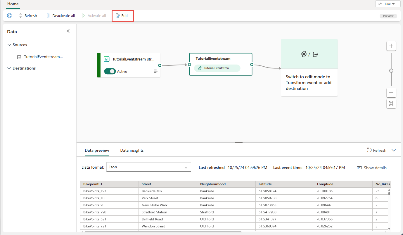 选择了“编辑”按钮的屏幕截图。