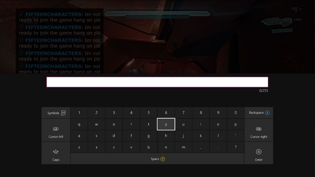 Xbox One - 虚拟键盘