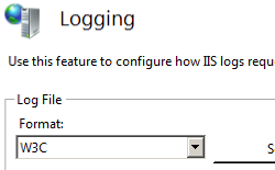 Screenshot of log File pane with Custom Fields node expanded and max Custom Field Length selected.