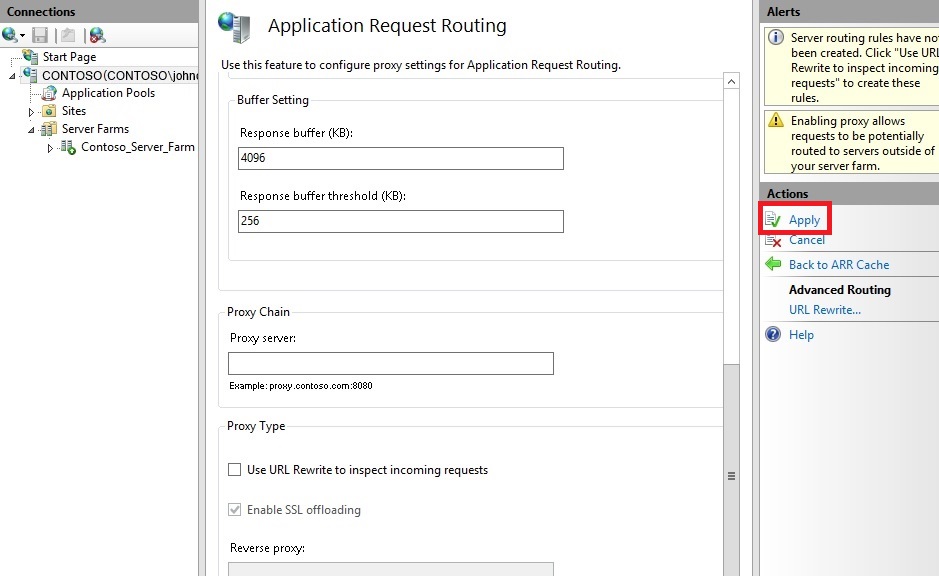 Enable ARR as a proxy