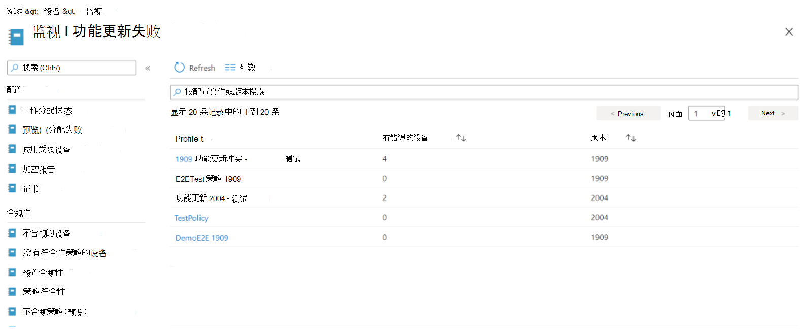 按配置文件视图
