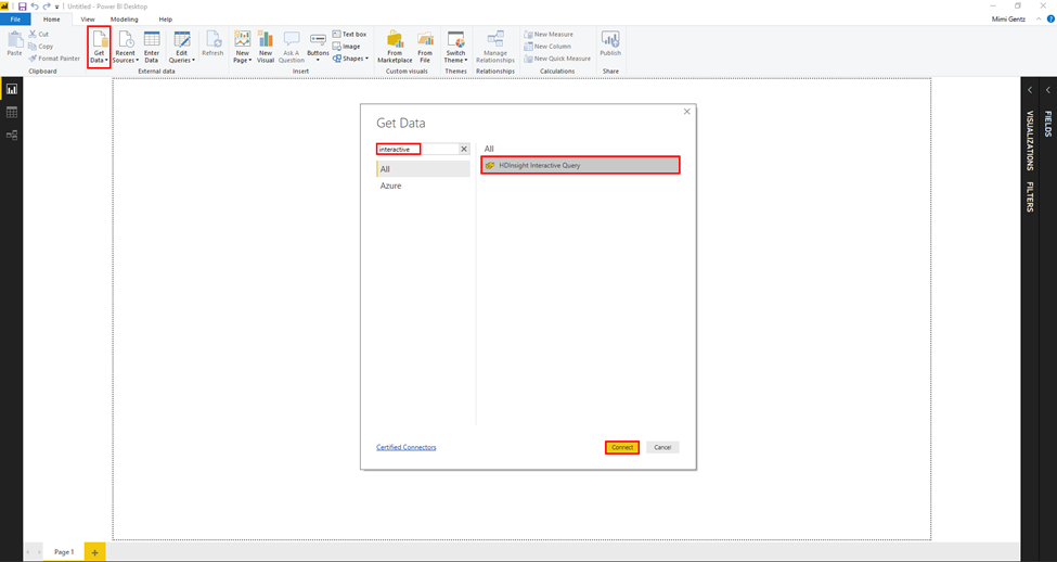 在 Power BI 中获取数据