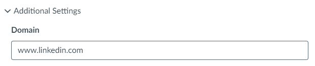 Additional Settings Domain