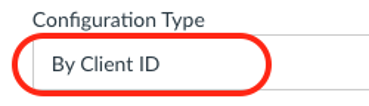 Config Type Client ID