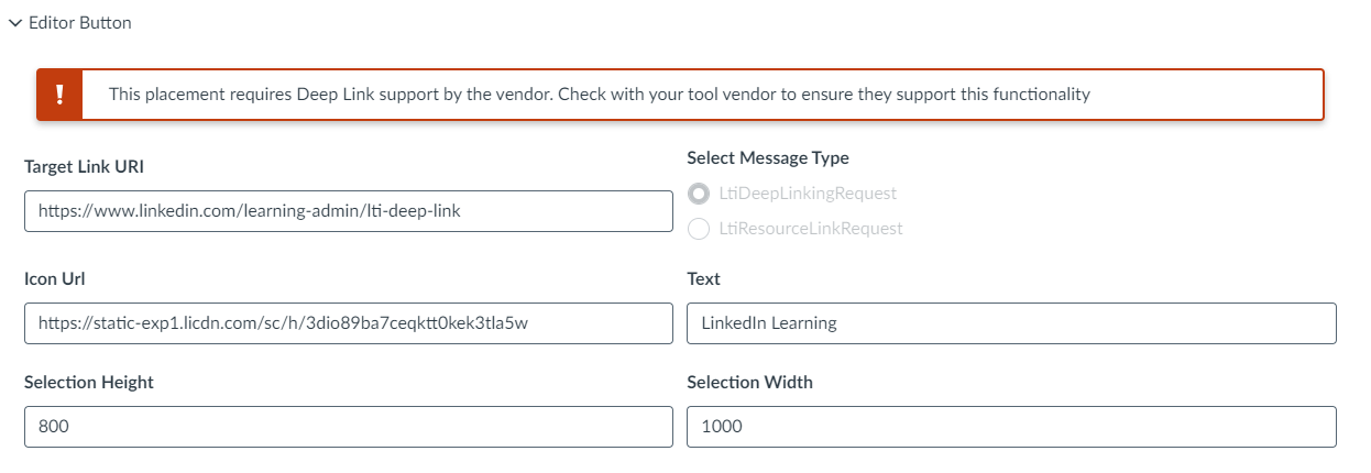 Editor Button Screen