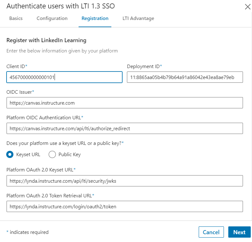 LIL Registration Screen