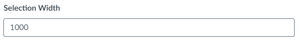 Selection Width