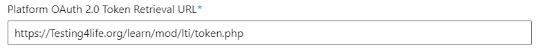 Platform OAuth 2.0 Token Retrieval URL