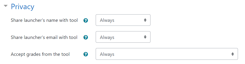 Privacy Configuration