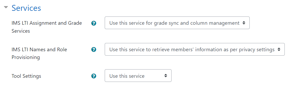Services Configuration