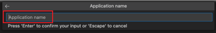 屏幕截图显示了应用程序名称的选择。