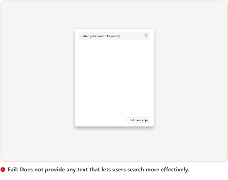 该图显示了一个没有帮助文本的邮件扩展示例，供用户有效搜索。