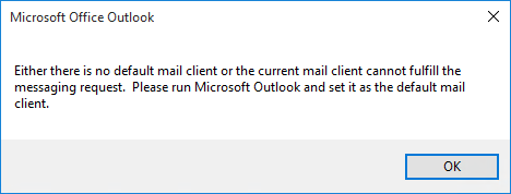 邮件客户端错误详细信息的屏幕截图。