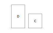底部边缘对齐方式的示例。