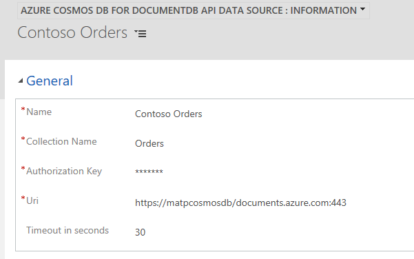 使用 Azure Cosmos DB for NoSQL 数据提供程序创建数据源。