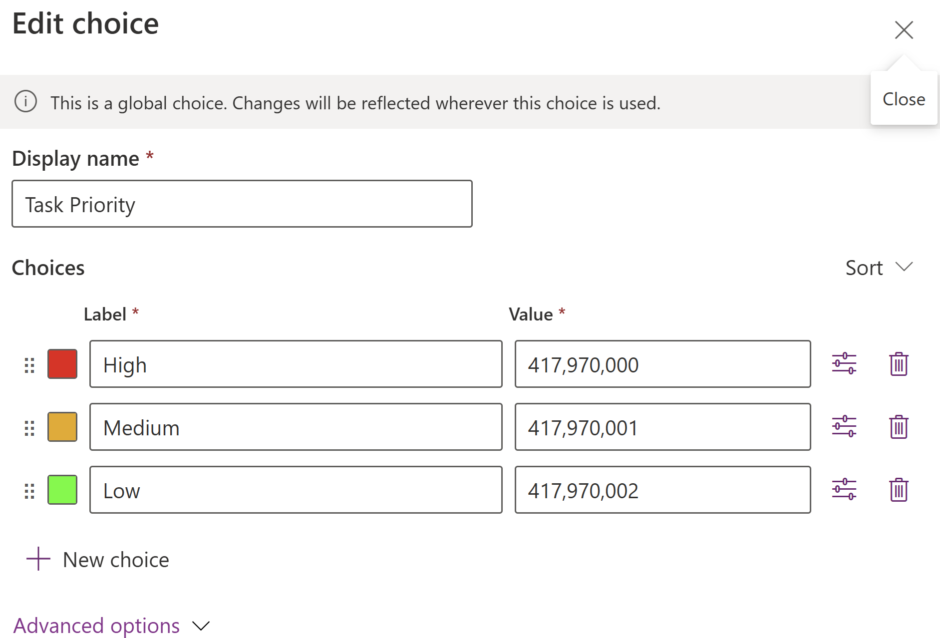 全局选择的屏幕截图。