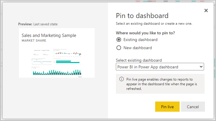 选择仪表板并选择“固定活动页” 选择仪表板并选择“固定活动页”