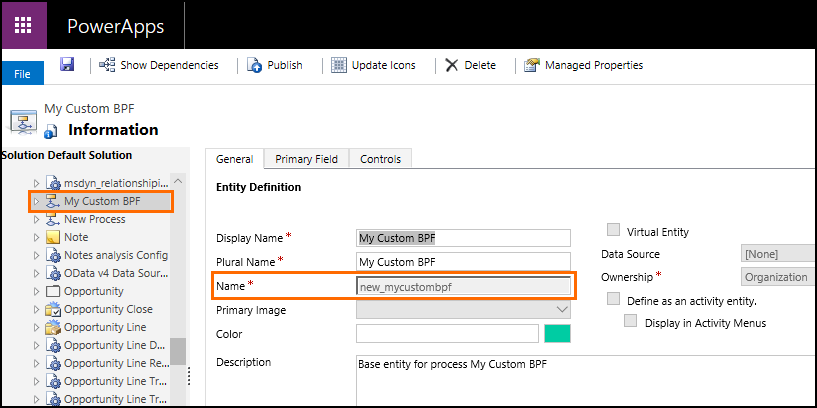 使用 UI 浏览到业务流程流表。