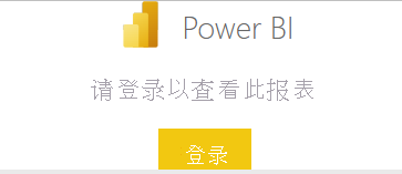 Power BI 登录页的屏幕截图，其中显示了“登录以查看此报表”对话框。