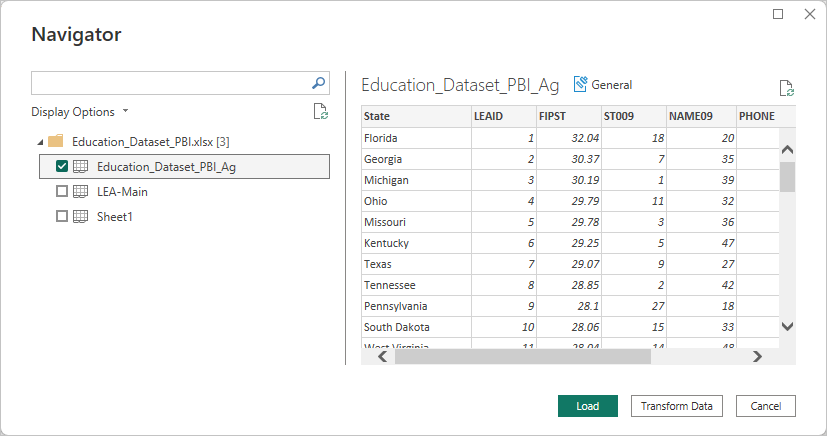 Screenshot of the Navigator window.