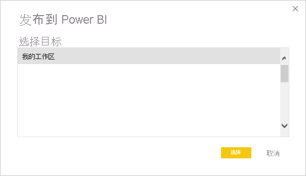 Screenshot that shows Publish to the Power BI service.