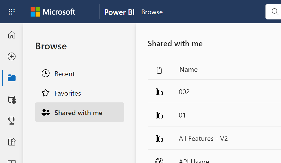 Power BI 导航窗格