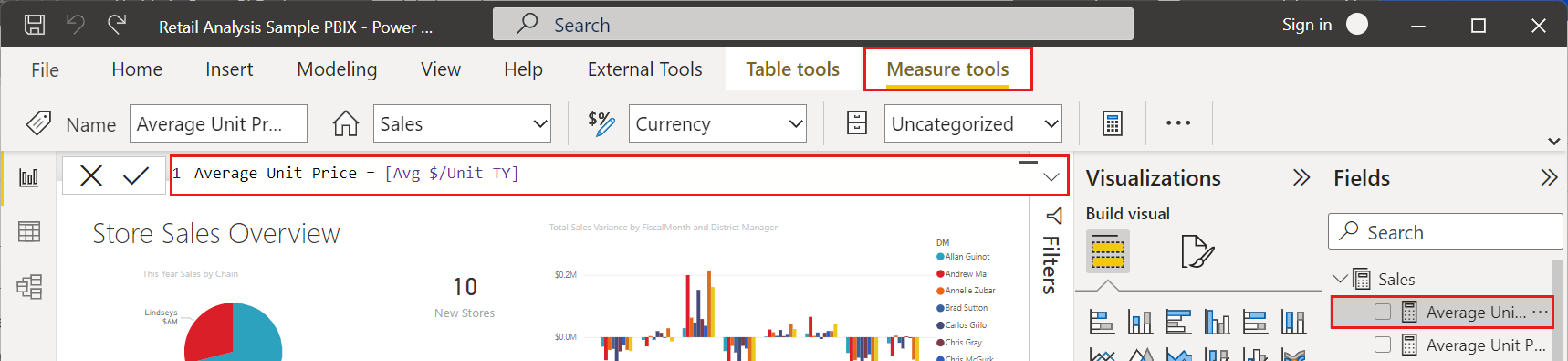 Screenshot showing the new custom format strings.