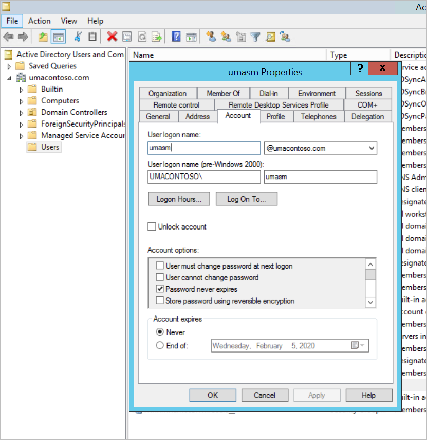 Active Directory properties