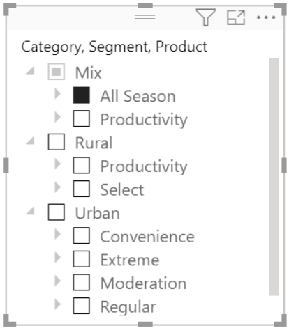 Hierarchy slicer in Power BI Desktop for Power BI Report Server.