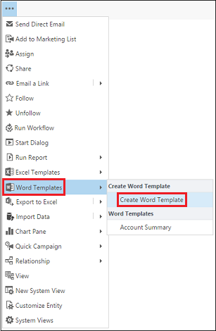 从实体创建 Word 模板 从实体创建 Word 模板。