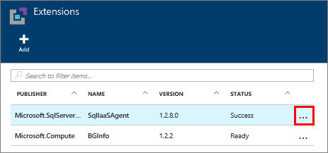 在 Azure 门户中卸载 SQL Server IaaS 代理扩展