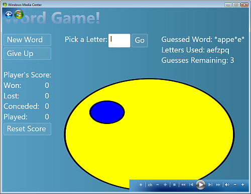 WordGame 示例屏幕快照