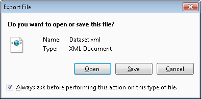 Plat_ExportFile Export File dialog box. Choose the Save button.