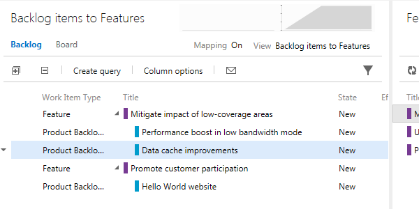 The item appears under the feature you mapped it to The item appears under the feature you mapped it to