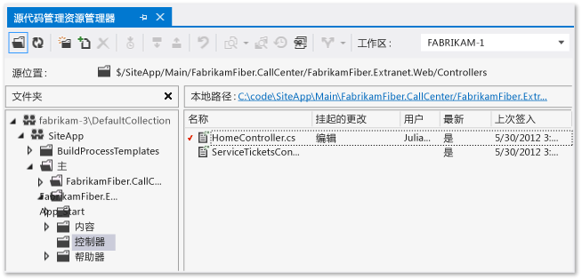 源代码管理资源管理器