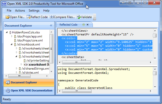 Open XML SDK 2.0 生产力工具