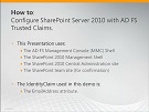 针对 SharePoint Server 2010 配置 AD FS