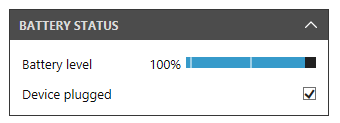 Battery Status pane