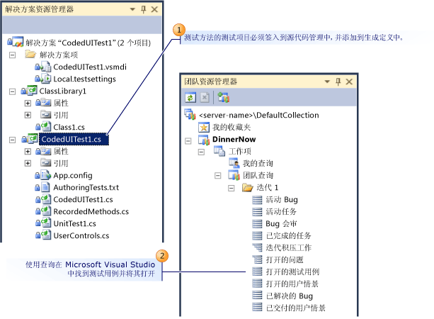 使用 Microsoft Visual Studio 打开测试用例