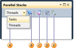 Parallel_StacksToolbar Toolbar in Parallel Stacks window