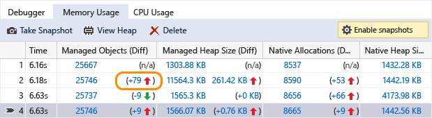 DBGDIAG_MEM_ChooseDiffReport Choose a change (dif)f report