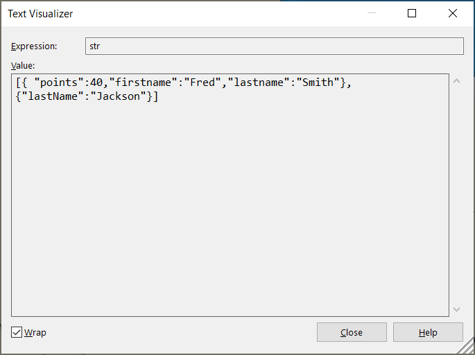 Text string visualizer Text string visualizer
