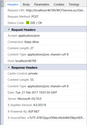 Detailed information in the Network Usage tool