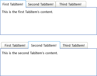 Silverlight TabControl control