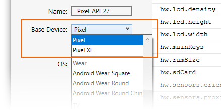 Selecting the physical device to emulate