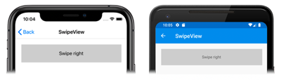 iOS 和 Android 上的 SwipeView 内容的屏幕截图